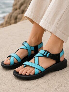 Chaco Z/2 Unaweep Vibram Hiking Sandals Aqua Blue Women’s 8